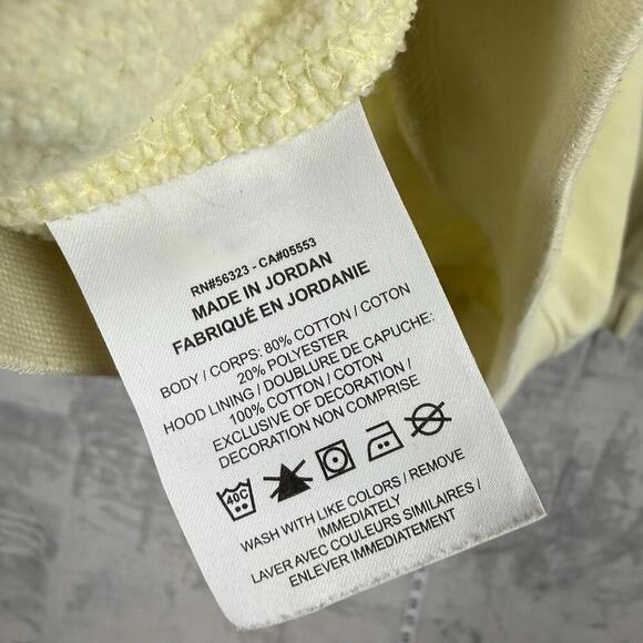 Nike Hoodie Men’s S Cream Yellow Sportswear Club Fleece Swoosh Logo Embroidered - Picture 7 of 9